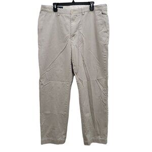 Polo by Ralph Lauren Men's Vintage Beige Flat Front Straight Leg Khakis Sz 38x32